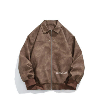 Autumn American Zipper Coat Retro PU Leather Jacket Motorcycle Leather Jackets
