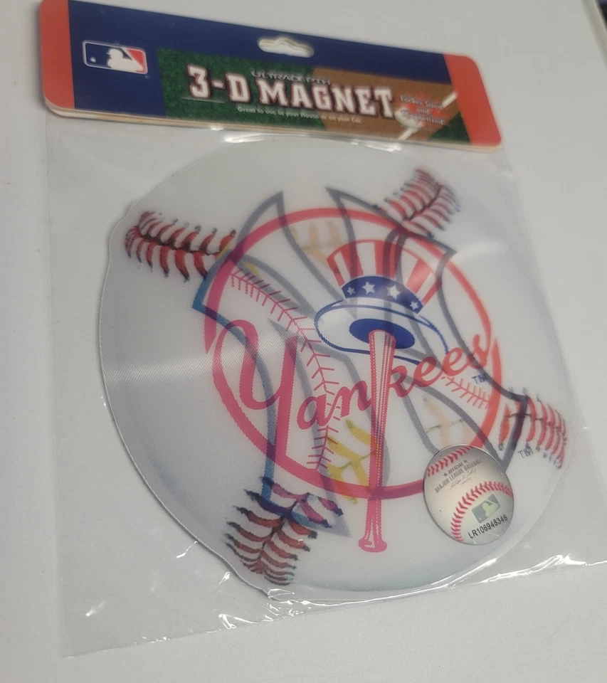 New York Yankees Ultra Profundidad Imán 3D Logotipos Doble Nuevo Sellado Foto 3 de 3
