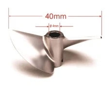 RC Boat 2 blade Metal propeller prop 4mm Diameter P1.4 40mm -Left