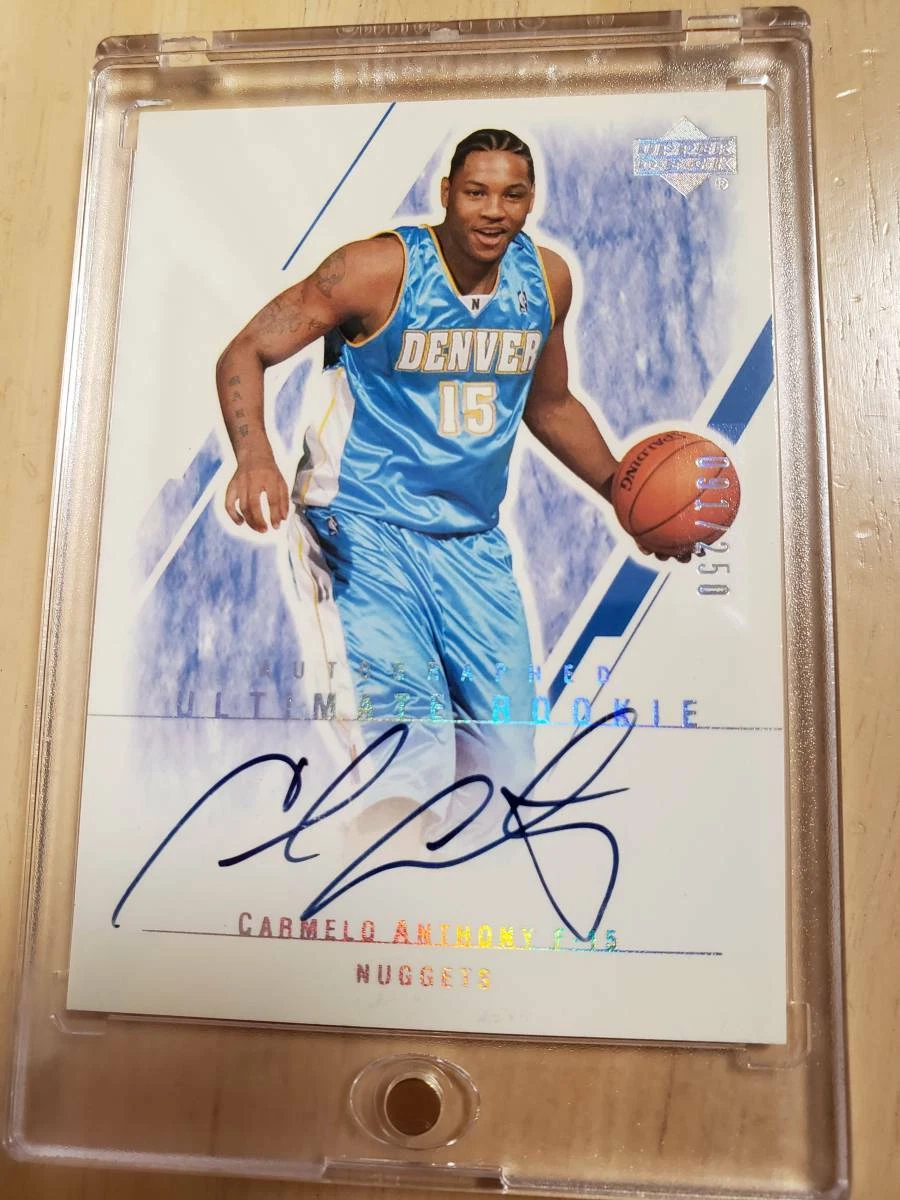 Signature Ud Ultimate Collection Carmelo Anthony Rc 2003 -04 Auto /250 Card