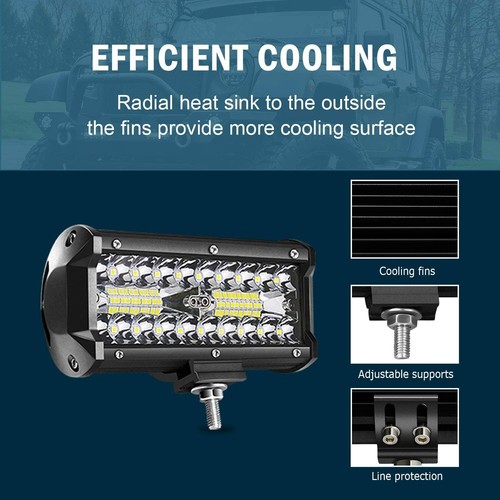 7" LED Marine Lights Pods Pontoon Boat HeadLights Spreader Docking