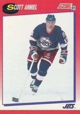 1991-92 Score Canadian Bilingual #256 Scott Arniel  Winnipeg Jets 