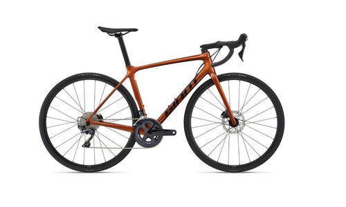 Vélo De Route Giant TCR Advanced 1 DB - Cadre Carbone 2022, Taille L, Couleur Amber Glow