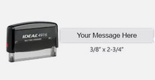 Single Line Narrow Stamp for Signatures and Checks Custom Self Ink - 4916