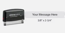 Single Line Narrow Stamp for Signatures and Checks Custom Self Ink - 4916