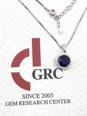 Diamant Saphir Collier Diamantschmuck Diamant Anhänger Collier Weihnachten