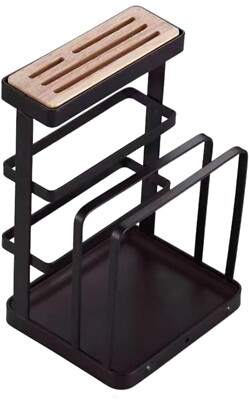 Chuboir Metall Messerblock Halter ohne Messer, Schneidebrett Organizer...
