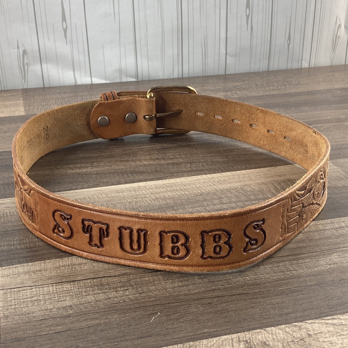 Vintage Leather Horse Belt Cowboy Belts For Men Western With Big Buckle Running Horse  main image 2
