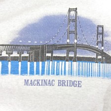 Vintage Mackinac Bridge Michigan Sweatshirt Crewneck Mens Size XL 50/50 USA