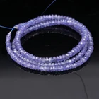 Natural Tanzanite Gemstone 4-5 mm Rondelle Faceted Jewelry Beads 13" Long Strand