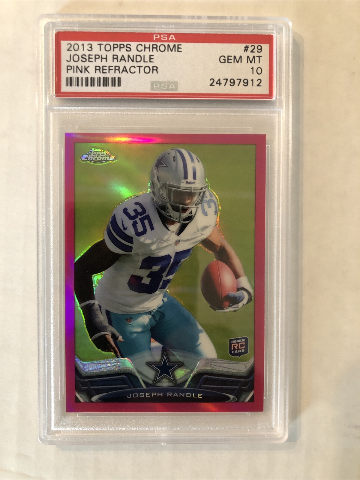 Joseph Randle Topps Chrome #29 Pink Refractor