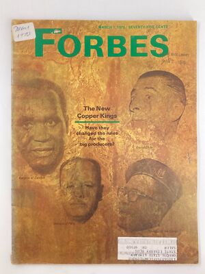 VTG Forbes Magazine March 1 1970 The New Copper Kings The Big Producers
