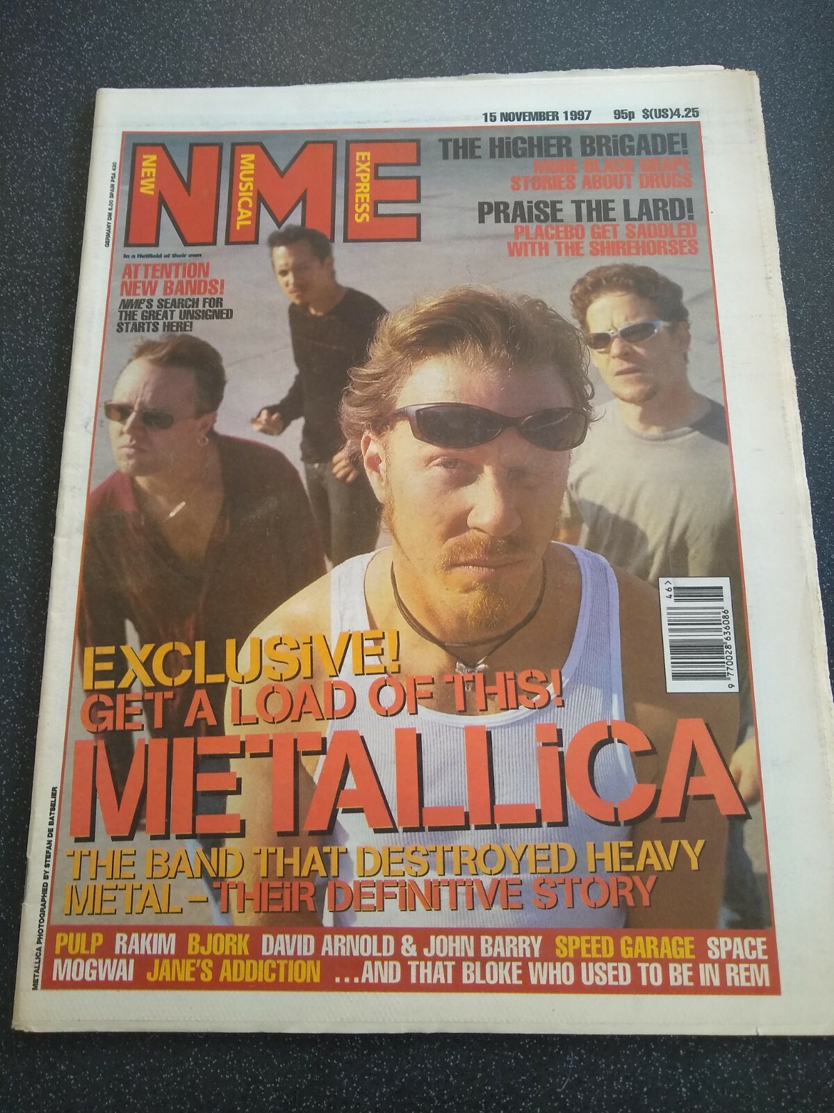 METALLICA New Musical Express NME 6/6/1981 issue + BLACK GRAPE, BJORK, PULP... 