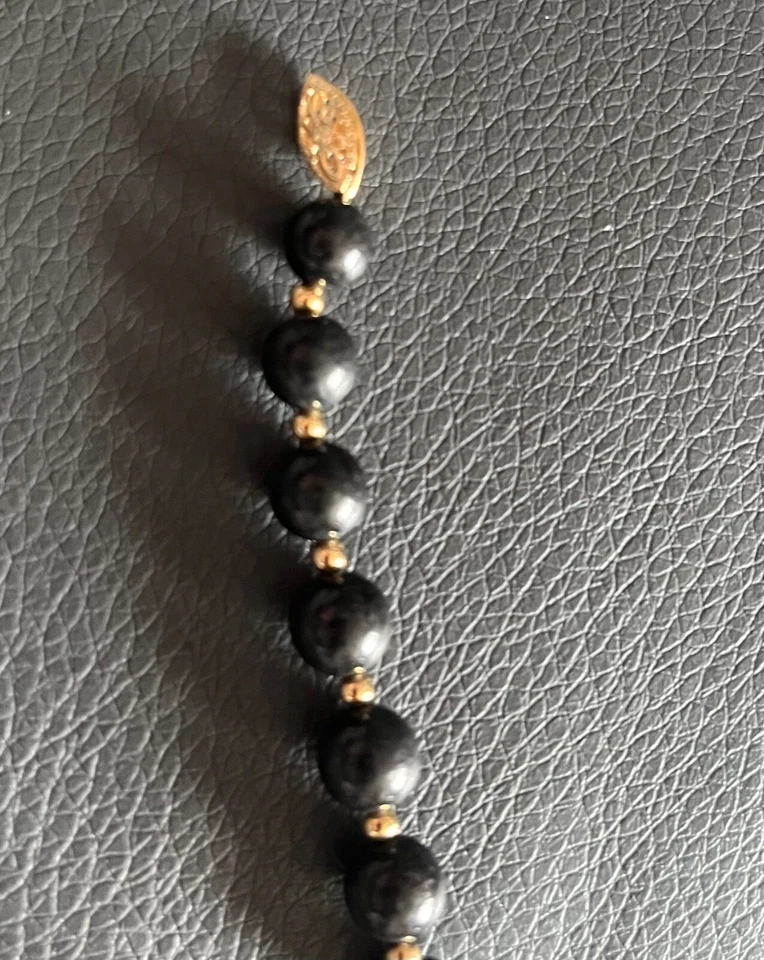 Edelsteine des Orients QVC 14k Gold Jade Halskette - Bild 2 von 4