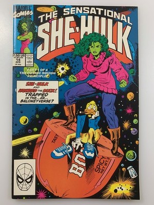 THE SENSATIONAL SHE-HULK Vol.2 #14 HIGH-GRADE Howard The Duck MARVEL COMICS 1990