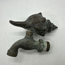 Shell Brass Faucet Garden Conch Spigot Vintage Water Tap Home Decor Outdoor