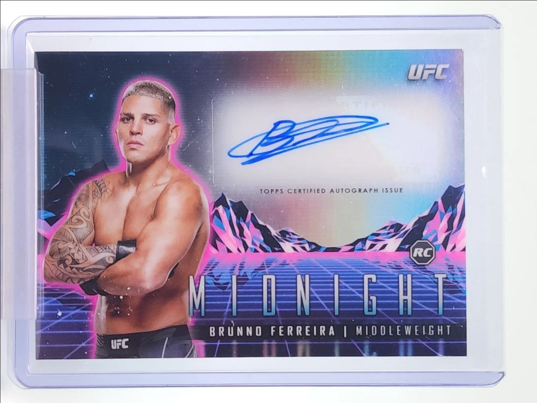 BRUNNO FERREIRA 2024 TOPPS MIDNIGHT UFC HORIZON ROOKIE RC AUTO Q3517