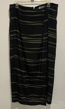 Josephine Chaus Collection Maxi Skirt Multicolor Stripe Size 14 Faux Wrap
