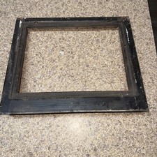VTG WALL HEAT VENT ANTIQUE BLACK Black STEEL REGISTER GRATE Frame 15  x 13  
