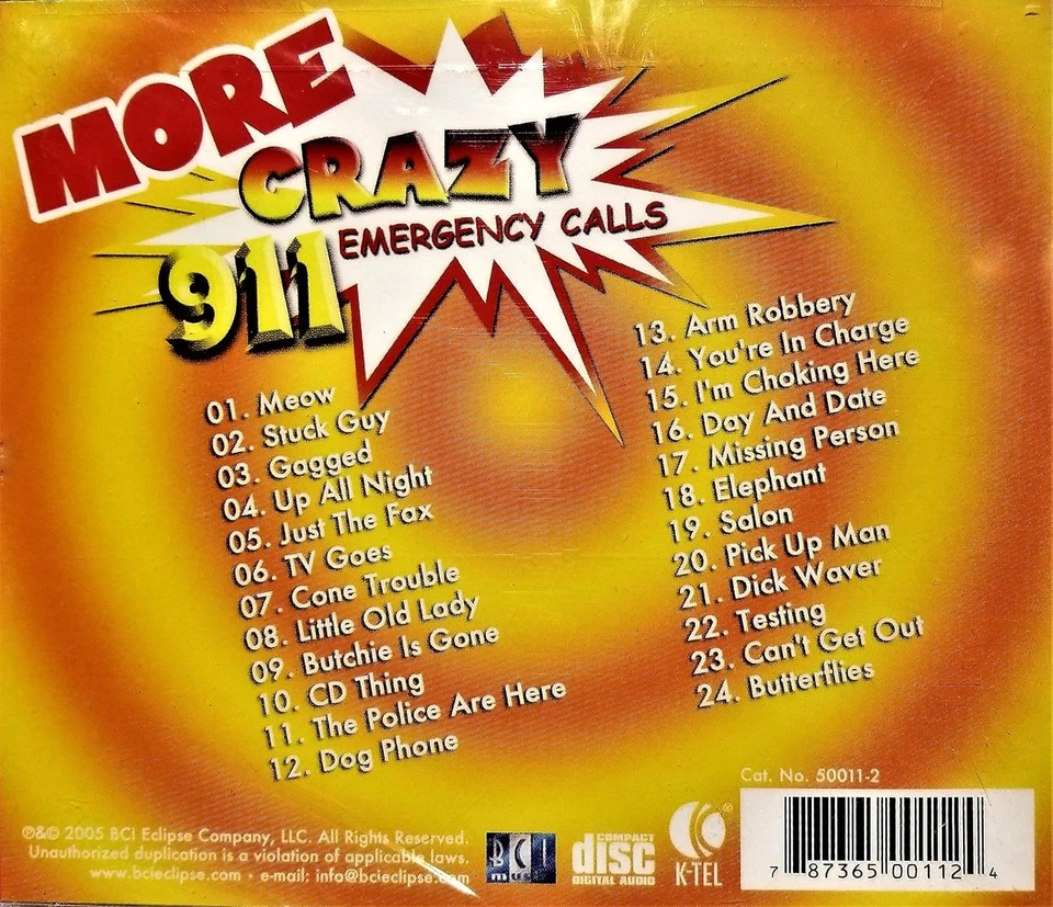Various Artists K-Tel Presents: More Crazy 911 Emergency (CD) - Image 2 of 2