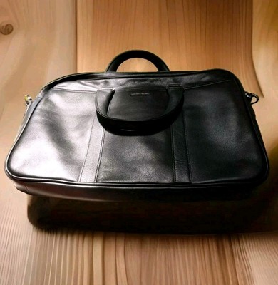 QIALINO black leather briefcase slim case For 13.3 '' notebook macbook samsung