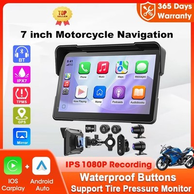 2026 LBW 7'' Wireless GPS Motorcycle CarPlay (Includes 128G SD) with Android Auto