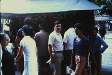 c1980's 35mm Slide, Athens Greece Street Market, People Shopping Greek