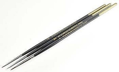 Atlas-Brush 3pc 10/0 5/0 #0 Red Sable Brush Set - #redfox