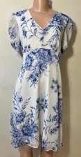 Calvin Klein Dress Blue Floral 12 EUC