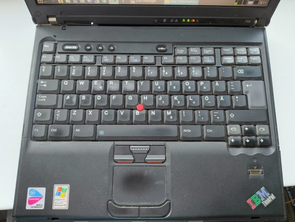 IBM Thinkpad T43 1871-F1G 13 pollici Intel Pentium M 512 MB - Immagine 3 di 4