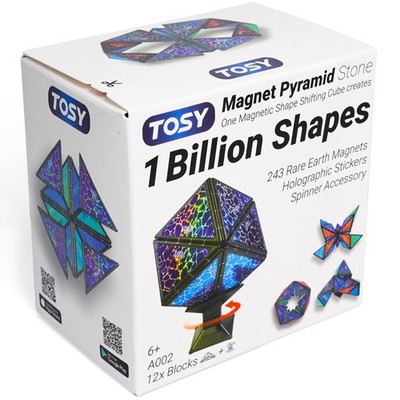 TOSY Magnet Pyramid Stone - 1 Cube Transforms 12 pieces, 7 x 10 cm, 