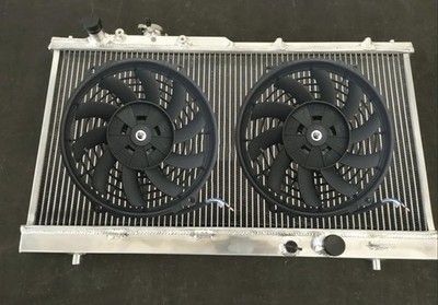 Aluminum Radiator + Fans For 1999-2003 Mazda Protege Protege5 MT