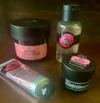 THE BODY SHOP British Rose Lot Plumping Mask, Hand Cream, Shower Gel
