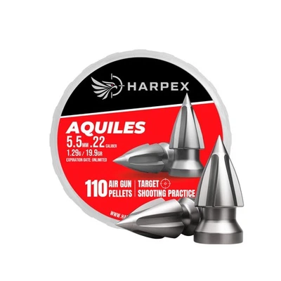 HARPEX Aquiles 110 Count BROADHEAD Pointed 5.5mm .22 Caliber Airgun Pellets