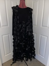 Ladies Malissa Evening Dress Black Two Piece 18