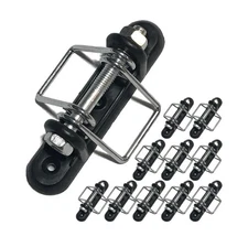 (10) Electric Fence Corner / End Insulator with Buckles for Polytape up to 40mm