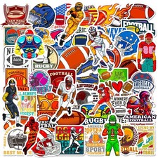 Football Stickers for Kids Teens Adults, 100PCS Vinyl Waterproof
