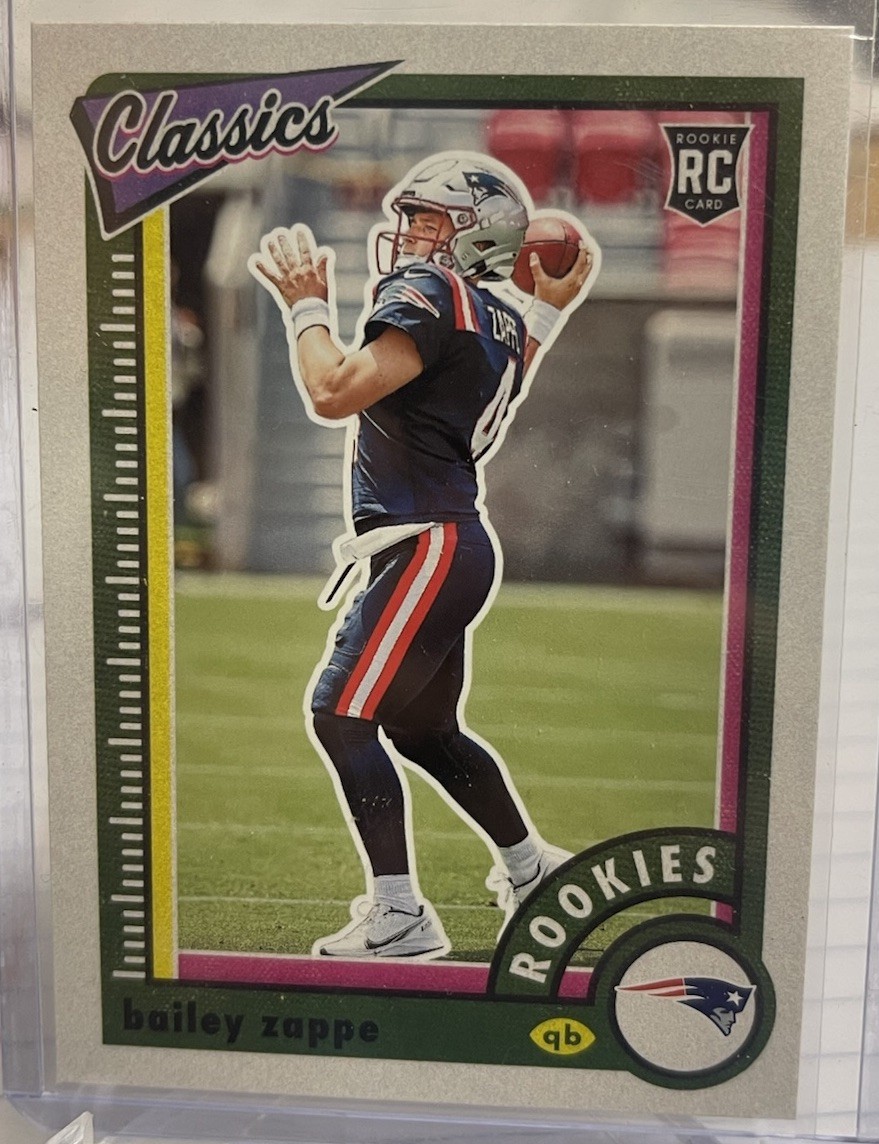 Bailey Zappe Rookie RC 2022 Panini CLASSICS Football Card #171 Patriots