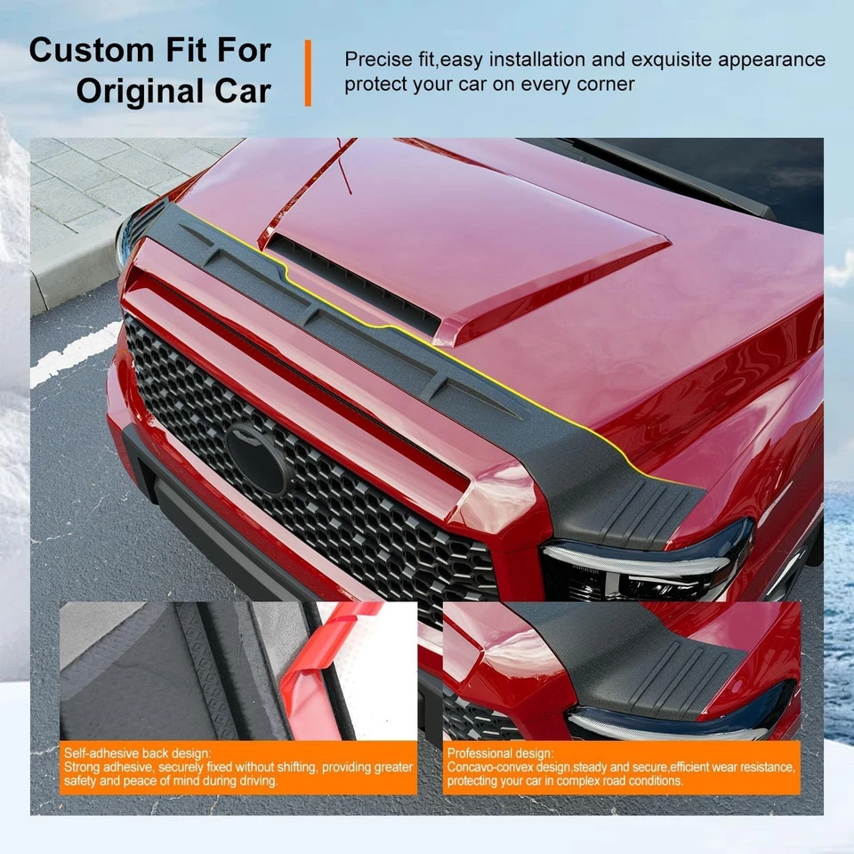 For 2014-2021 Toyota Tundra Hood Shield Front Hood Deflector Protector Foto 2 de 4