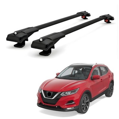 Roof Racks for Nissan Qashqai MK2 J11 2014-2020 , Crossbars - 2 Pcs - Black