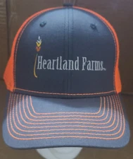 HEARTLAND FARMS MESH SNAPBACK HAT ORANGE & GRAY