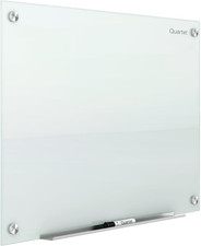 Magnetic Glass Dry Erase White Board, 48''W X 36''H Whiteboard, Infinity Framele