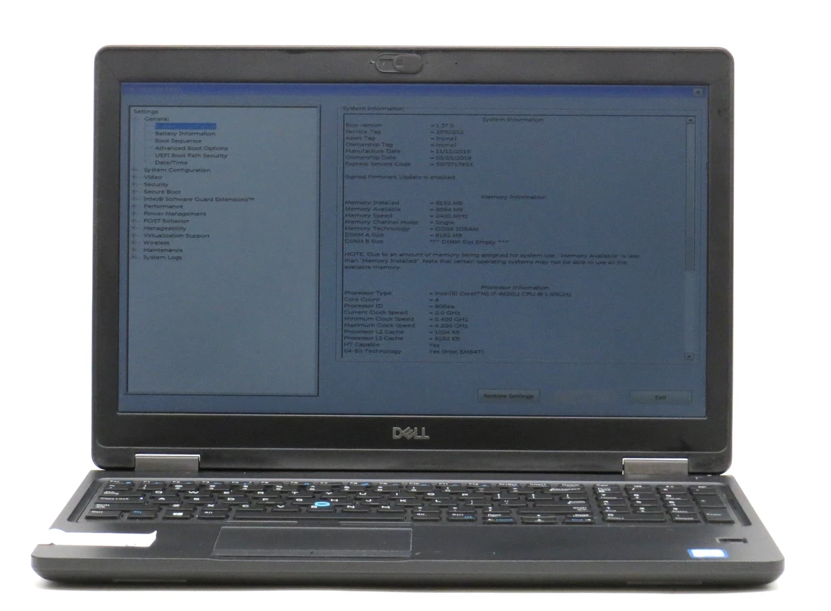 Dell Intel Core i7 8th Gen PC Laptops & Netbooks for sale | eBay
