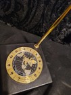 Vintage Linden World Time Clock with Pen Holder 1970's Desk organizer — photo 4