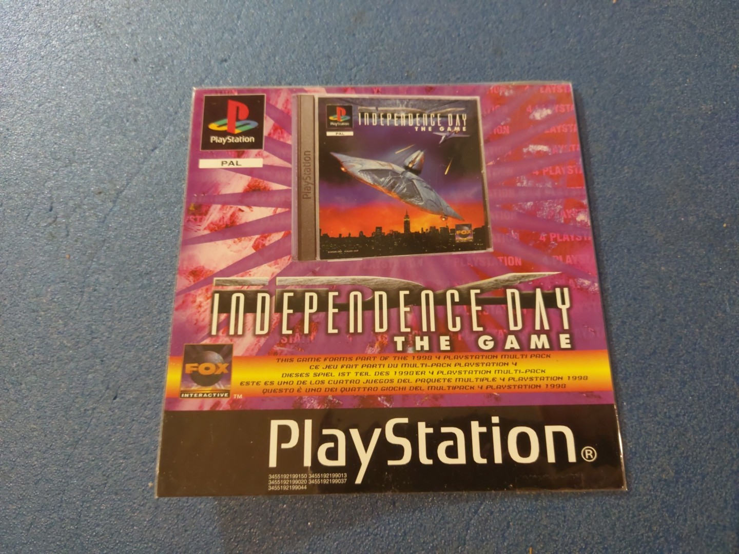 PS1 playstation 1 jaquette cover avant  Independence Day The Game