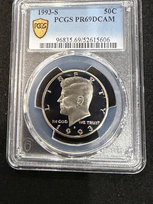 1993 S 50C Kennedy Half Dollar Proof PCGS PR69DCAM A-1