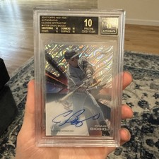 2015 Topps High Tek Craig Biggio Clouds Diffractor Auto BGS 10 BLACK LABEL /25