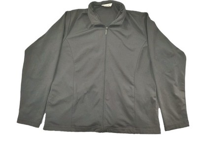 Lilys Of Beverly Hills Jacket Womens Large Black Fleece Lined Full Zip USA