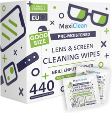 440 Pack Lens Wipes for Eyeglasses Pre-Moistened, Individually Wrapped...