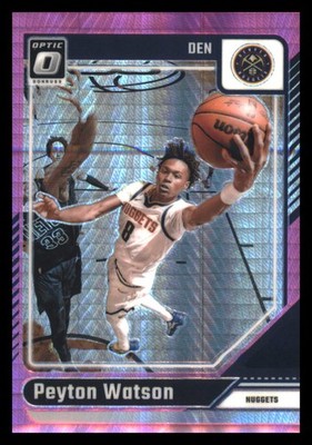 2024-25 Donruss Optic #216 Peyton Watson Hyper Pink
